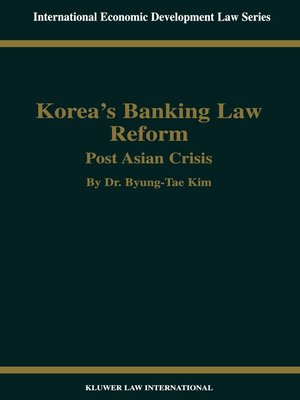 cover image of Korea's Banking Law Reform